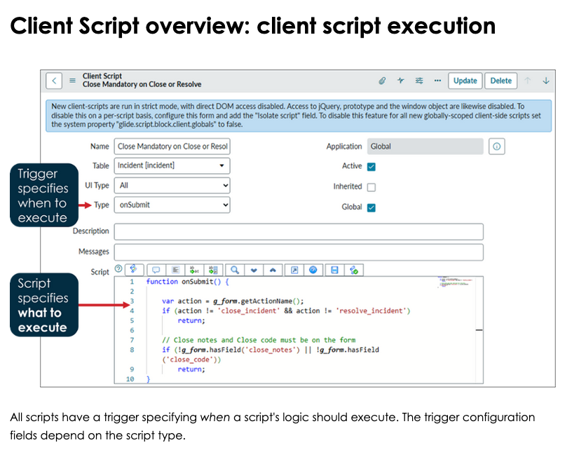 Client Script - ServiceNow Notes