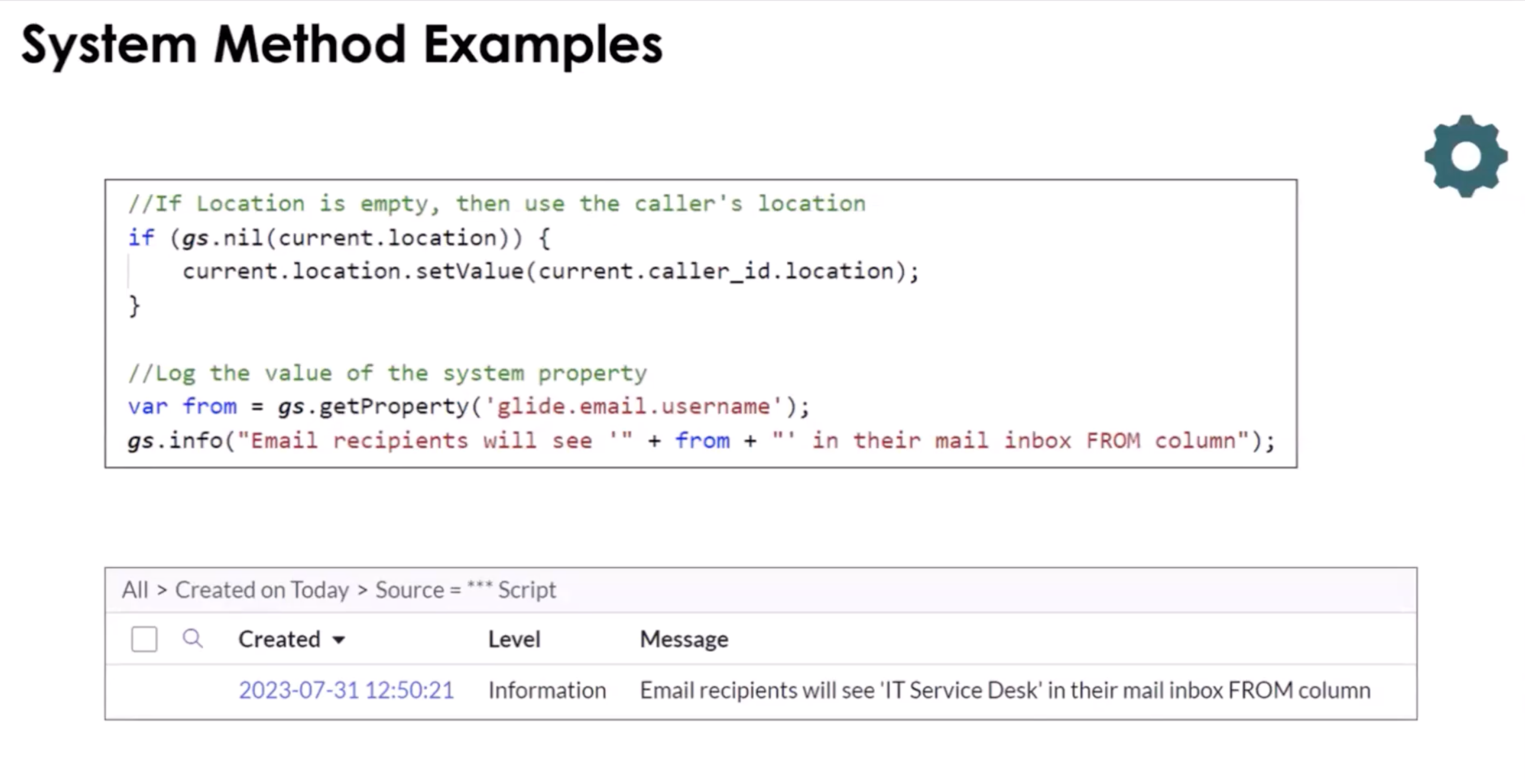 GlideSystem System Method Example