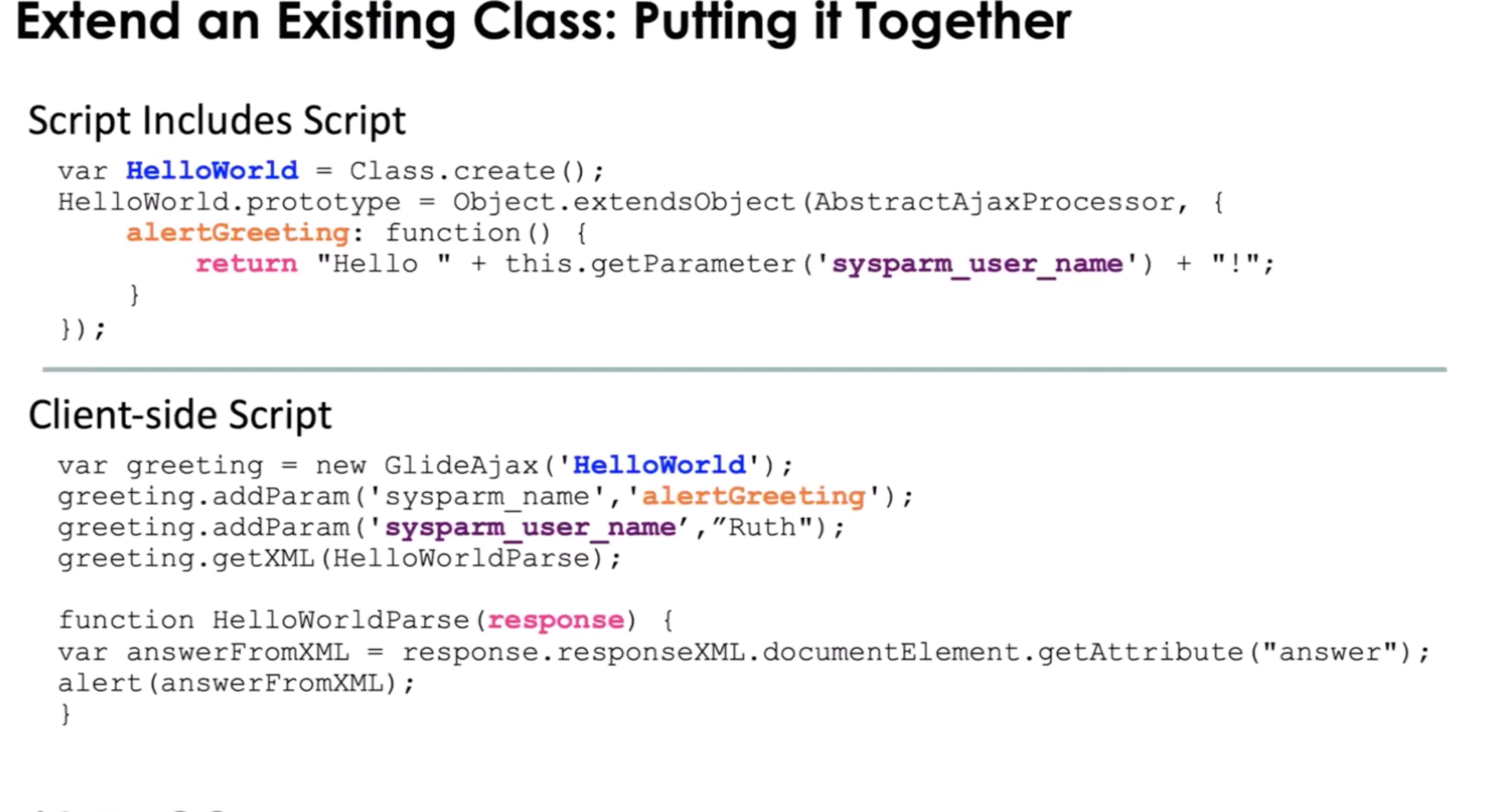 Script Includes Putting It Together