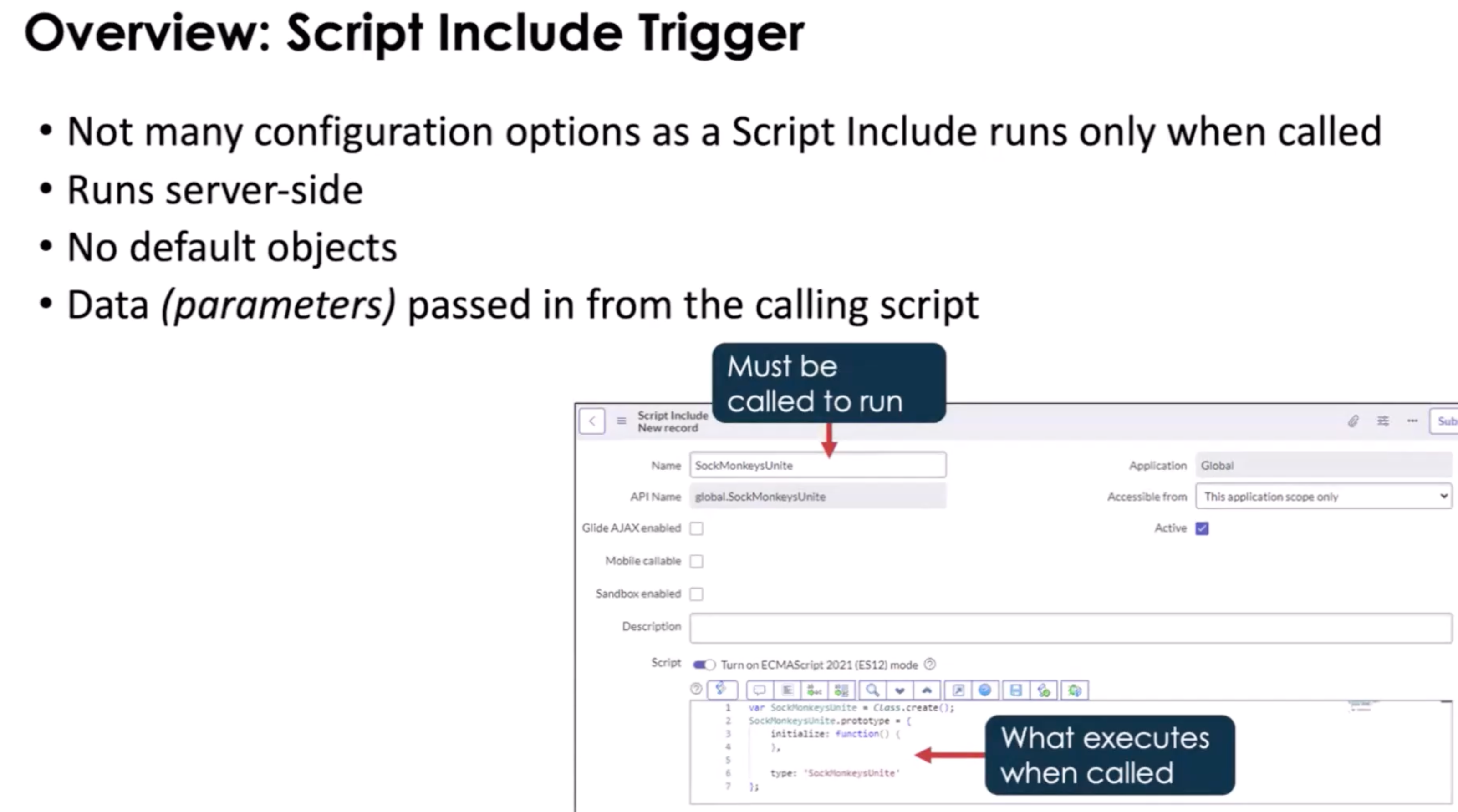 Script Includes Trigger
