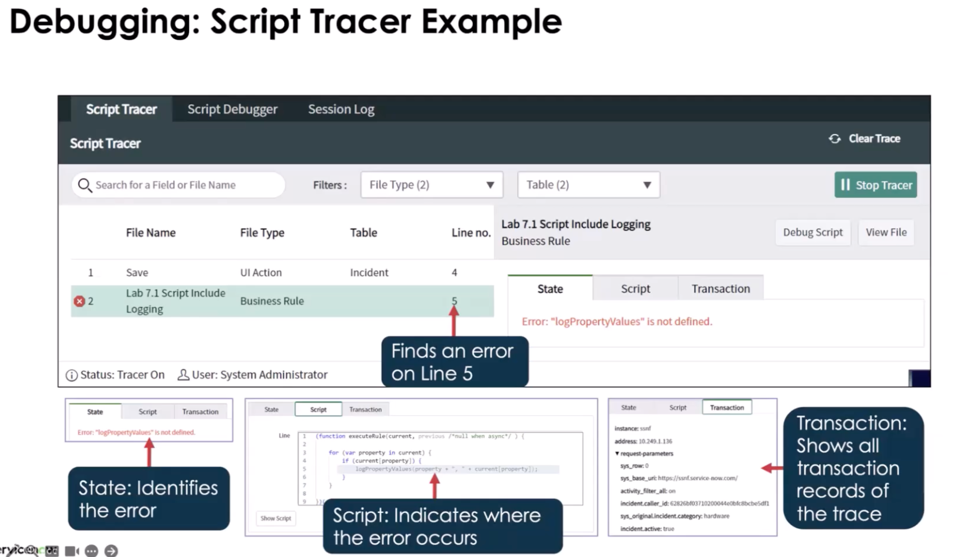 Script Tracer Example